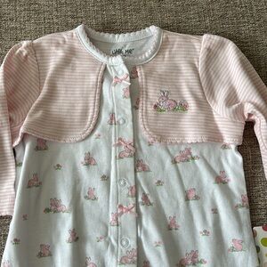 NWT. Baby Girl. Footed onesie.